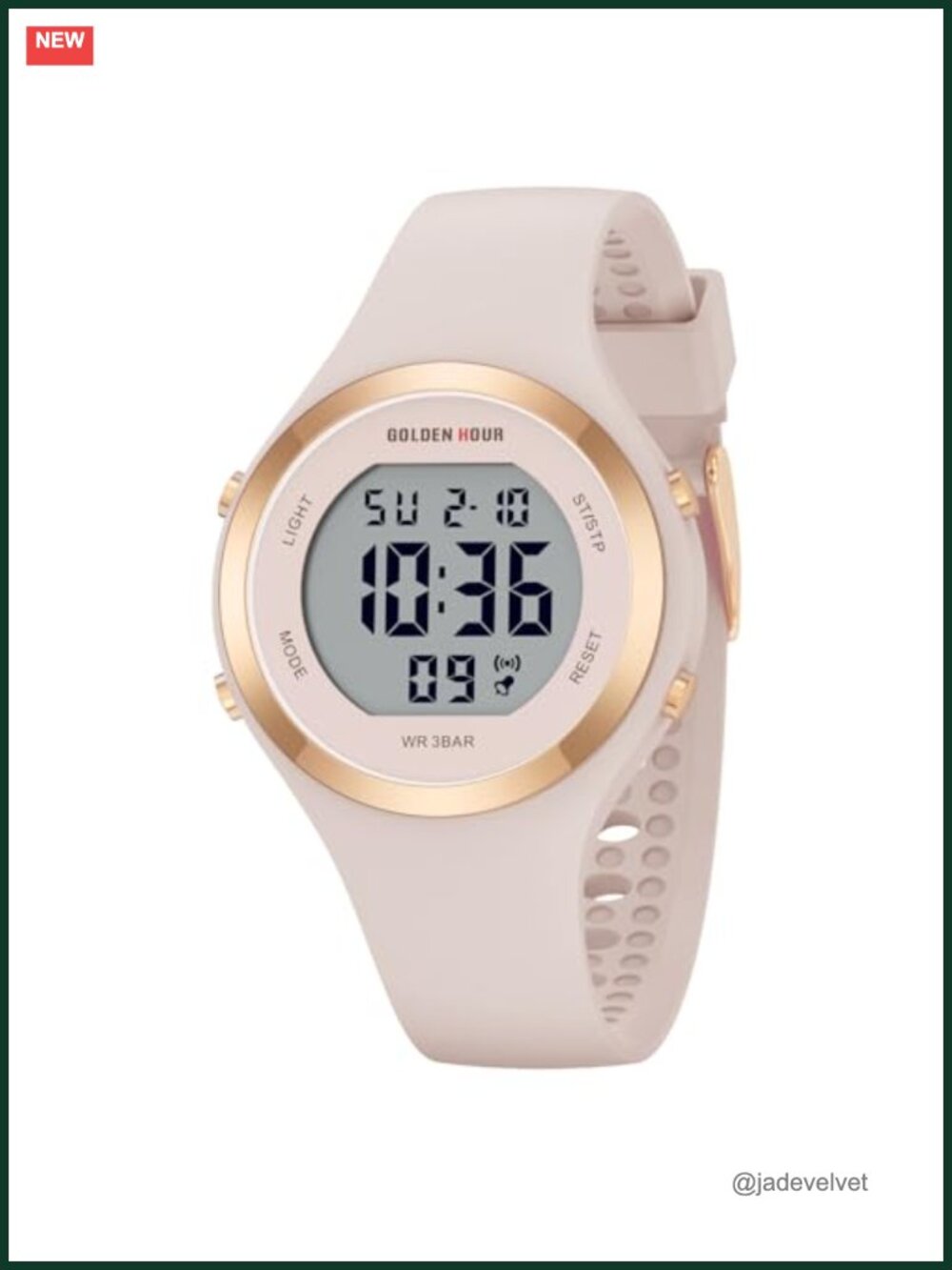 Waterproof Digital Chronograph Sport Watch Silicone Strap